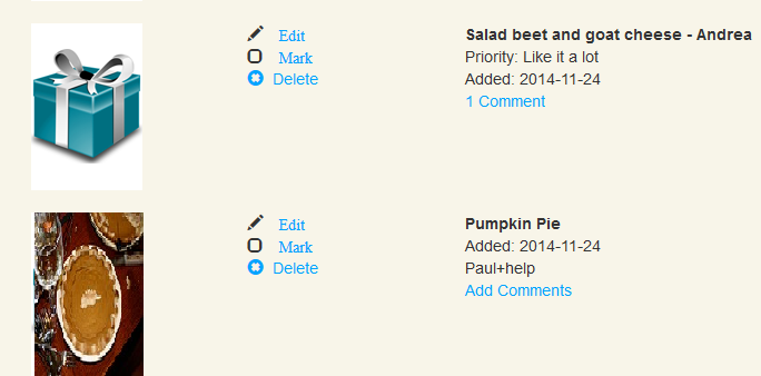 thanksgiving list